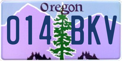 OR license plate 014BKV