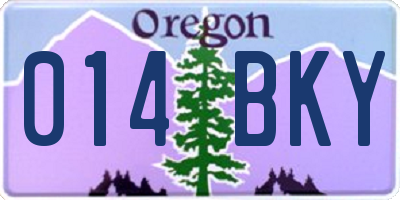 OR license plate 014BKY