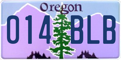 OR license plate 014BLB