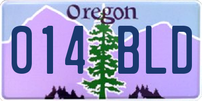 OR license plate 014BLD