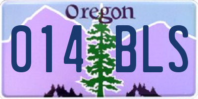 OR license plate 014BLS