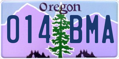 OR license plate 014BMA