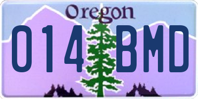 OR license plate 014BMD