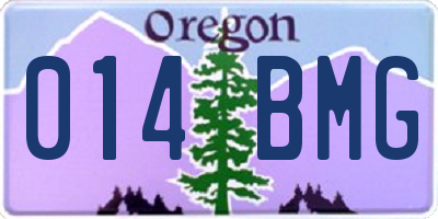 OR license plate 014BMG