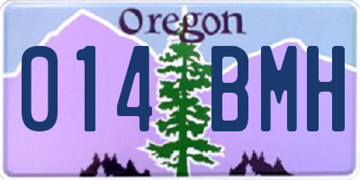 OR license plate 014BMH