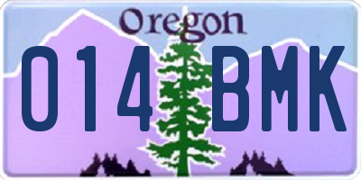 OR license plate 014BMK