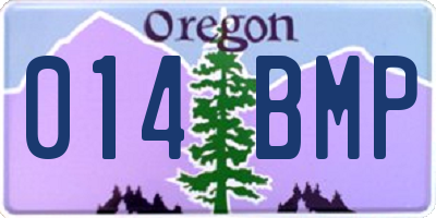 OR license plate 014BMP