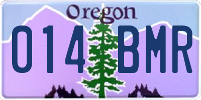 OR license plate 014BMR