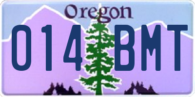 OR license plate 014BMT
