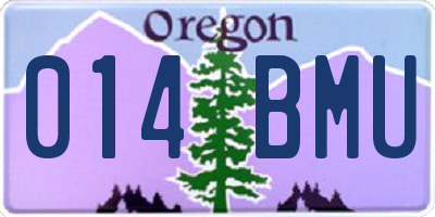 OR license plate 014BMU