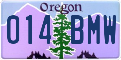 OR license plate 014BMW