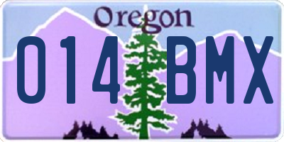 OR license plate 014BMX