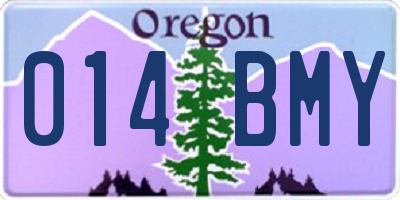 OR license plate 014BMY