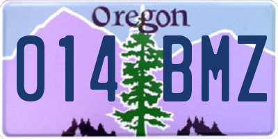 OR license plate 014BMZ