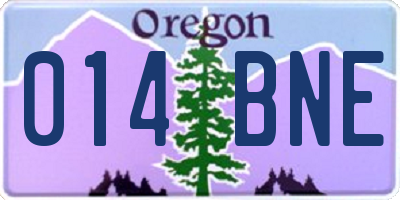 OR license plate 014BNE