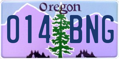 OR license plate 014BNG