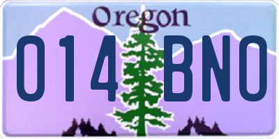 OR license plate 014BNO