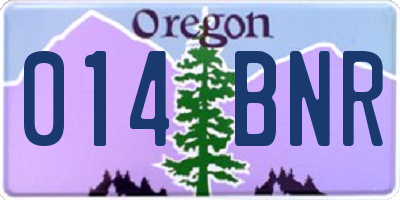 OR license plate 014BNR