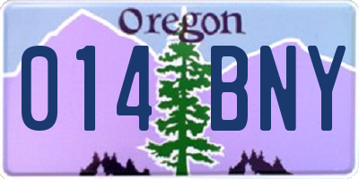 OR license plate 014BNY