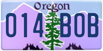OR license plate 014BOB