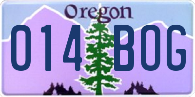 OR license plate 014BOG