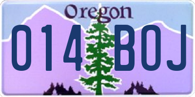 OR license plate 014BOJ