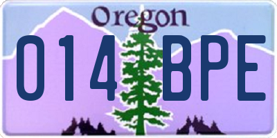 OR license plate 014BPE