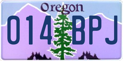 OR license plate 014BPJ
