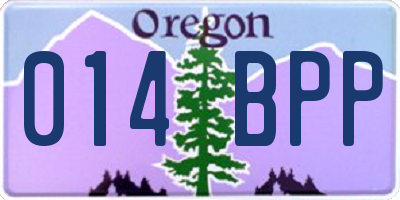 OR license plate 014BPP