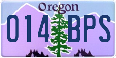 OR license plate 014BPS