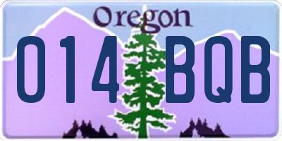 OR license plate 014BQB