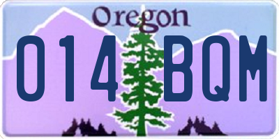 OR license plate 014BQM