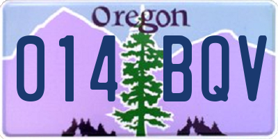 OR license plate 014BQV
