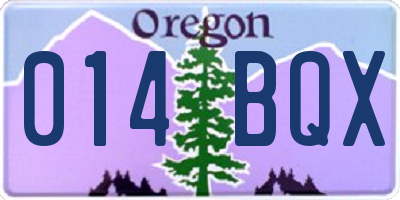 OR license plate 014BQX