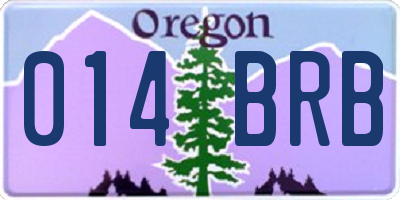 OR license plate 014BRB