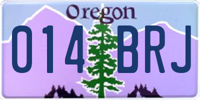 OR license plate 014BRJ