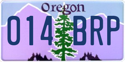 OR license plate 014BRP