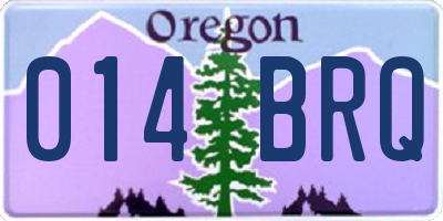 OR license plate 014BRQ