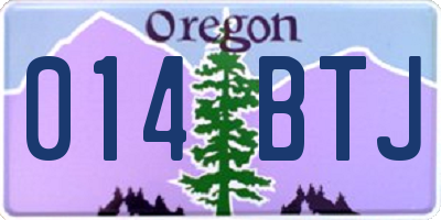 OR license plate 014BTJ