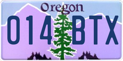 OR license plate 014BTX