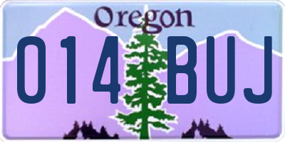 OR license plate 014BUJ