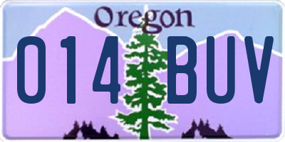 OR license plate 014BUV