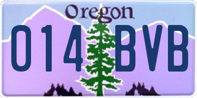 OR license plate 014BVB