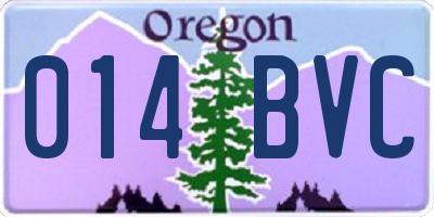 OR license plate 014BVC