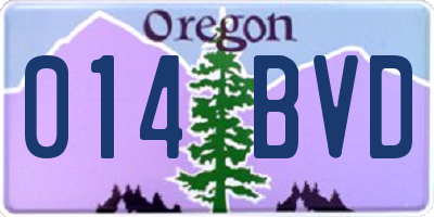 OR license plate 014BVD