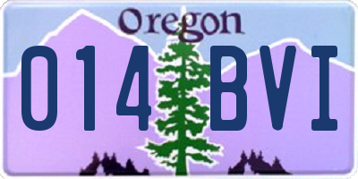 OR license plate 014BVI