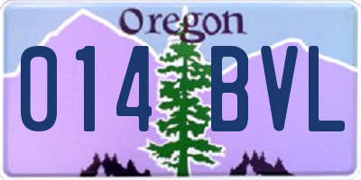 OR license plate 014BVL