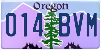 OR license plate 014BVM