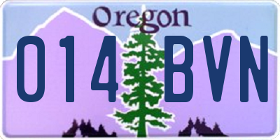 OR license plate 014BVN