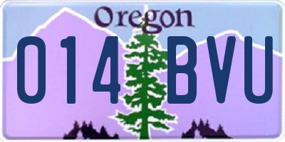 OR license plate 014BVU